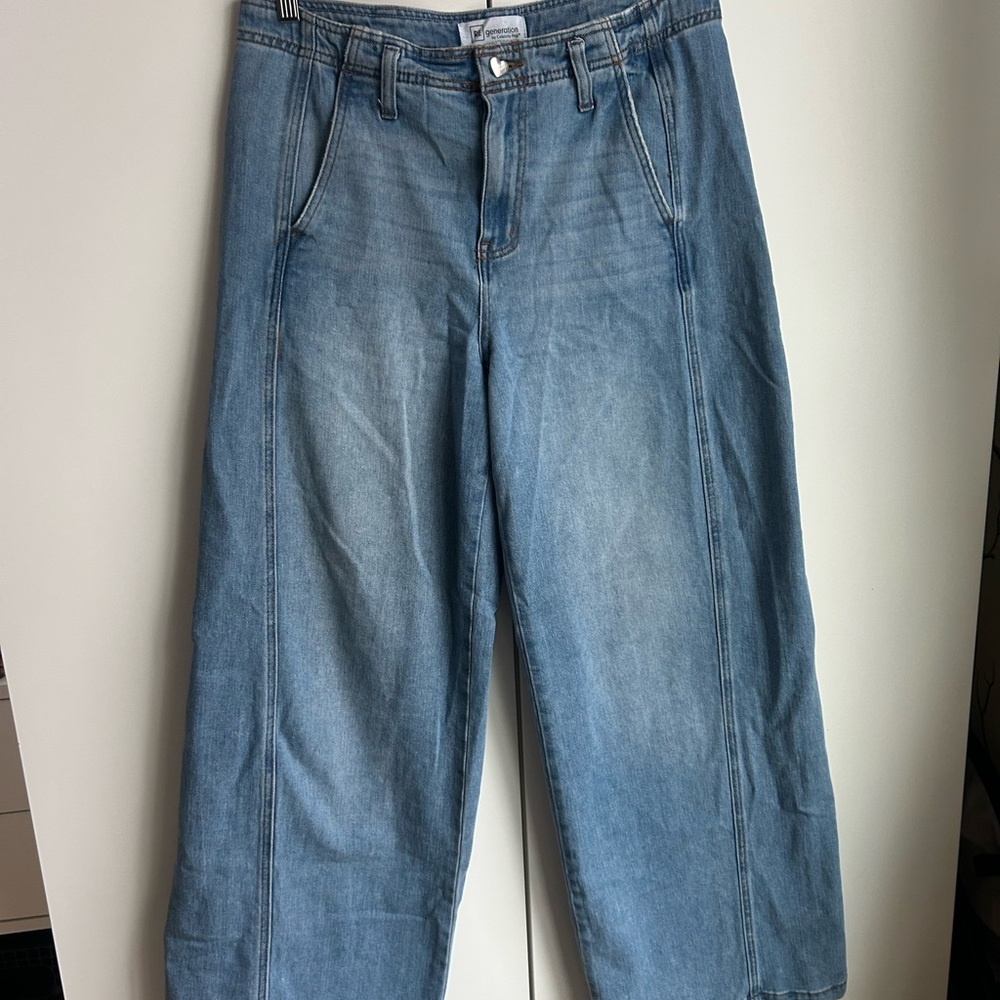 Celebrity Pink Light Blue Wide Leg Jeans
